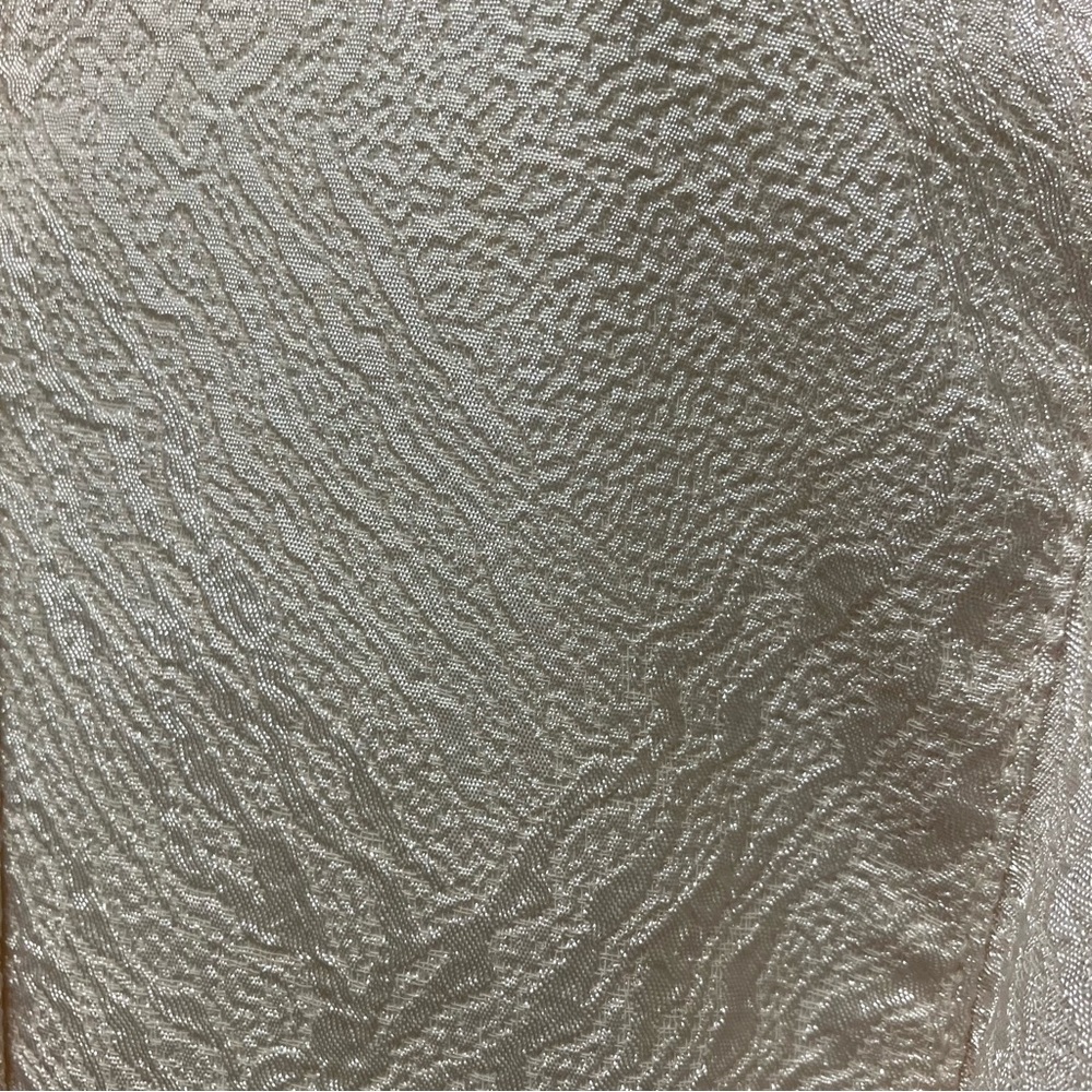 Vintage Sophisticate 80s party dress, ruffle sleeve, flounce hem, cream beige - Picture 11 of 14